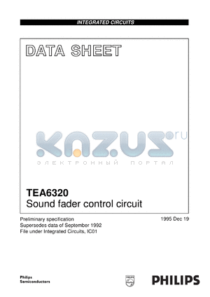 TEA6320T/V1 datasheet - Sound fader control circuit