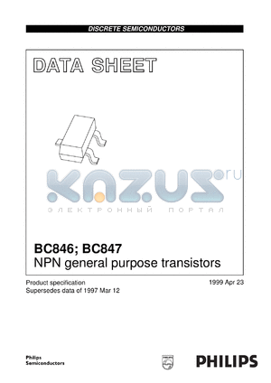 BC847B/TH datasheet - NPN general purpose transistors