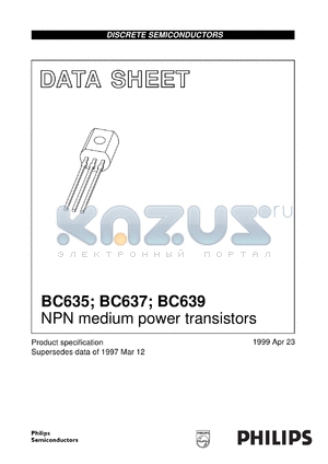 BC635-10 datasheet - NPN medium power transistors