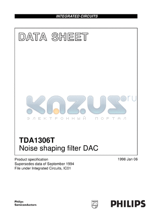 TDA1306T/N2 datasheet - Noise shaping filter DAC