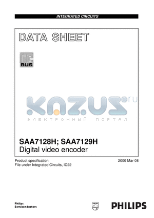 SAA7128H/V1 datasheet - Digital video encoder