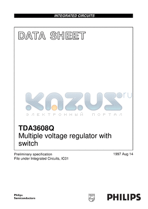 TDA3608Q/N2 datasheet - Multiple voltage regulator with switch