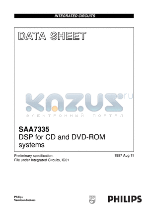 SAA7335HL/M1A datasheet - DSP for CD and DVD-ROM systems