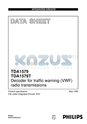 TDA1579/V4 datasheet - Decoder for traffic warning (VWF) radio transmissions