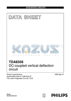 TDA8356/N4 datasheet - DC-coupled vertical deflection circuit