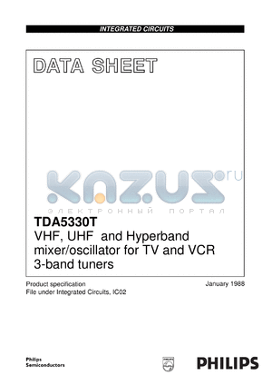 TDA5330T/C6 datasheet - VHF, UHF and Hyperband mixer/oscillator for TV and VCR 3-band tuners