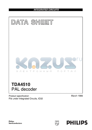 TDA4510/V9 datasheet - PAL decoder