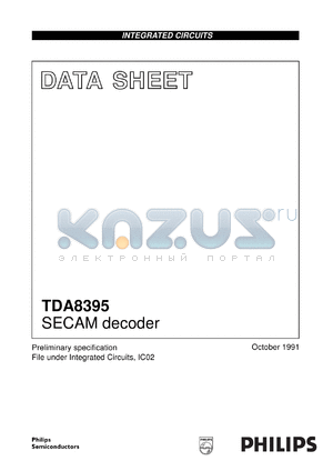 TDA8395T/N2 datasheet - SECAM decoder