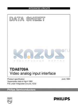 TDA8709A/C2 datasheet - Video analog input interface