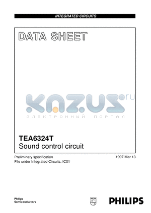 TEA6324T/V1 datasheet - Sound control circuit