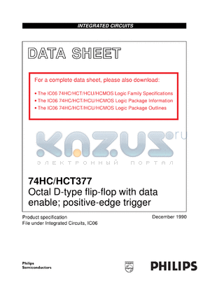 74HC377U datasheet - Octal D-type flip-flop with data enable; positive-edge trigger