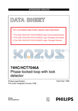 74HC7046ANB datasheet - Phase-locked-loop with lock detector