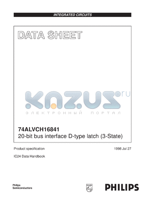 74ALVCH16841DL datasheet - 20-bit bus interface D-type latch (3-State)