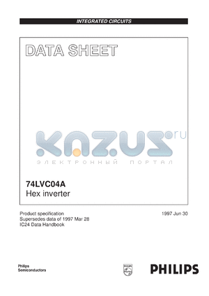 74LVC04D datasheet - Hex inverter