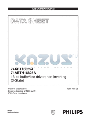 74ABTH16825ADL datasheet - 18-bit buffer/line driver; non-inverting (3-State)