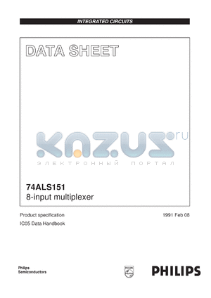 N74ALS151D datasheet - 8-input multiplexer