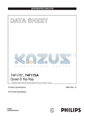 N74F175AN datasheet - Quad D flip-flop