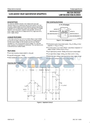 LM358ANB datasheet - Dual Operational Amplifier