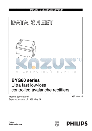 BYG80E datasheet - Ultra fast low-loss controlled avalanche rectifiers