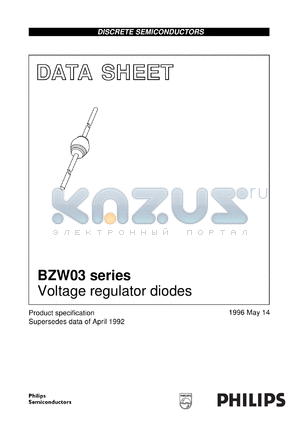 BZW03-C200/20 datasheet - Voltage regulator diodes