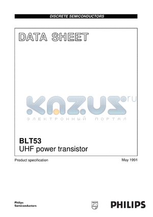 BLT53 datasheet - UHF power transistor