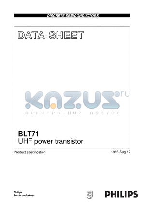 BLT71 datasheet - UHF power transistor