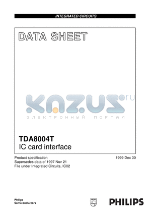 TDA8004T/C1 datasheet - IC card interface