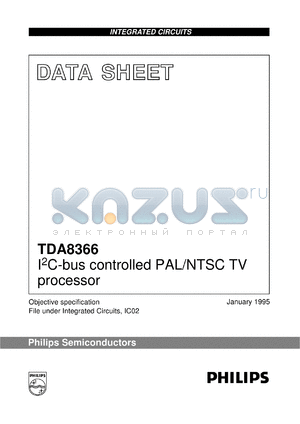 TDA8366/N4 datasheet - I2C-bus controlled PAL/NTSC TV processor