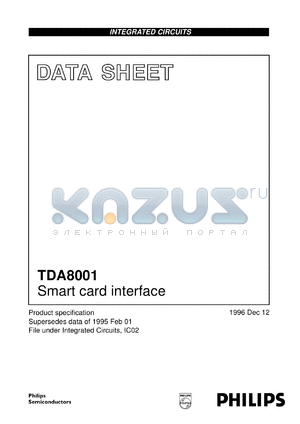 TDA8001A/C1 datasheet - Smart card interface
