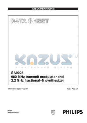 SA9025BE datasheet - 900 MHz transmit modulator and 2.2 GHz fractionalN synthesizer