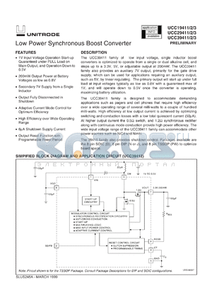 UCC39413DTR datasheet - LOW POWER SYNCHRONOUS BOOST CONVERTER