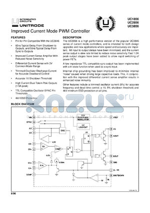 UC3856DWTR datasheet - IMPROVED CURRENT MODE PWM CONTROLLER