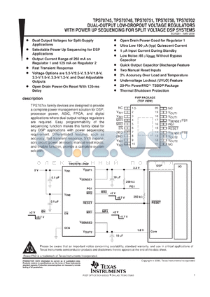 TPS70702PWPR datasheet - DUAL-OUTPUT LOW-DROPOUT VOLTAGE REGULATOR WITH POWER UP SEQUENCING