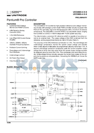 UCC3880DW-4 datasheet - PENTIUM(R) PRO CONTROLLER