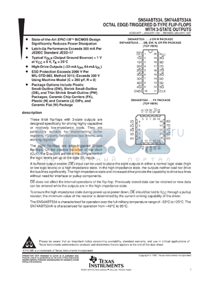 SN74ABT534ADBLE datasheet - OCTAL EDGE-TRIGGERED D-TYPE FLIP-FLOPS WITH 3-STATE OUTPUTS