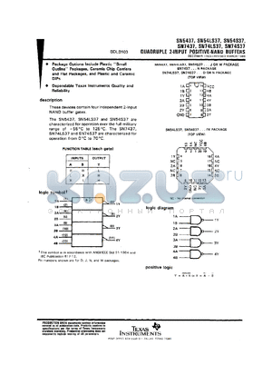 SN74S37DR datasheet - QUAD 2-INPUT POSITIVE-NAND BUFFERS