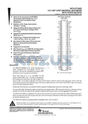 SN74LVT16835DGGR datasheet - 3.3-V ABT 18-BIT UNIVERSAL BUS DRIVER WITH 3-STATE OUTPUTS