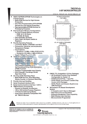 SE370C722FZT datasheet - 8-BIT MICROCONTROLLER         PROTOTYPING DEVICE