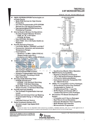 SE370C712BFZT datasheet - 8-BIT MICROCONTROLLER PROTOTYPING DEVICE