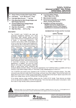 TLC2274CNSLE-A datasheet - QUAD LOW-NOISE RAIL-TO-RAIL OPERATIONAL AMPLIFIER