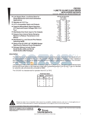 CDC2351DBR datasheet - 3.3VDRIVER