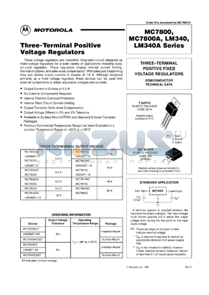 MC7809BD2TR4 datasheet - Three-Terminal Positive Voltage Regulator