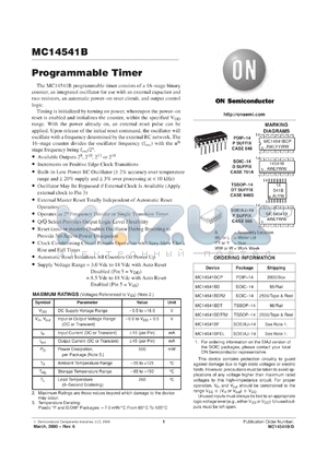 MC14541BFL1 datasheet - Programmable Timer