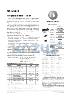 MC14541BFR2 datasheet - Programmable Timer