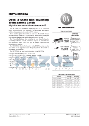 MC74HC373AFL1 datasheet - Octal 3-State NonInverting Transparent Latch