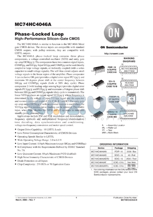 MC74HC4046AFL1 datasheet - Phase-Locked-Loop