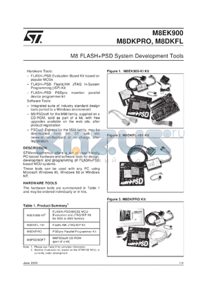 M8EK900-KI datasheet - SYSTEM DEVELOPMENT TOOLS FOR M8 FLASH+PSD DEVICES