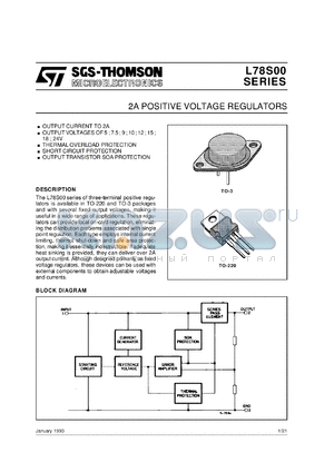 L78S15CT datasheet - 2A POSITIVE VOLTAGE REGULATORS