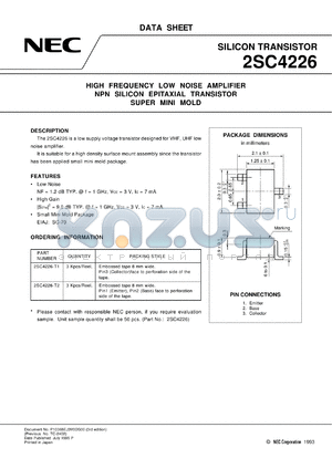 2SC4226-T2 datasheet - Silicon transistor