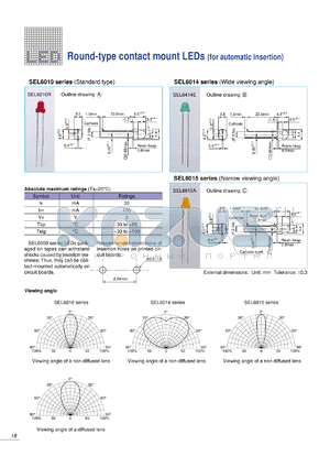 SEL6210STH12E datasheet - 3f Round Red LED Lamp